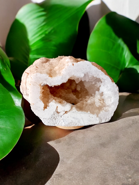 Natural Calcite Geode Lamp