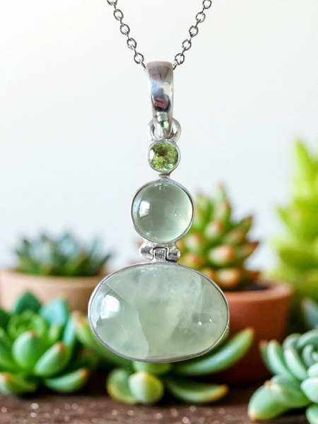Phrenite Sterling Silver Jewellery