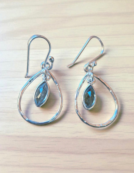 Crystal Earrings - Sterling Silver