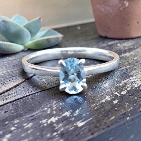 Sterling Silver Crystal Rings