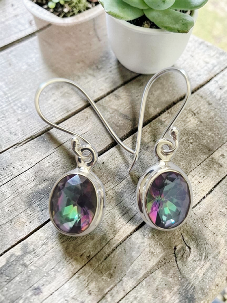 Crystal Earrings - Sterling Silver